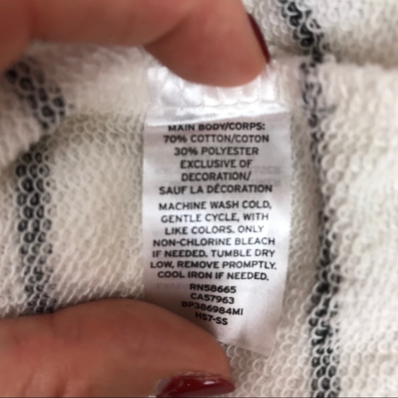 Terrycloth striped sweatshirt with ruffle sleeves - Picture 2 of 5